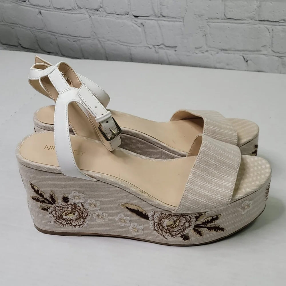 Nine west Y2K Keely platform wedge sandals